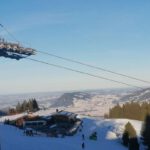 Skigebiet Ofterschwang mit Blick auf Weltcuphütte